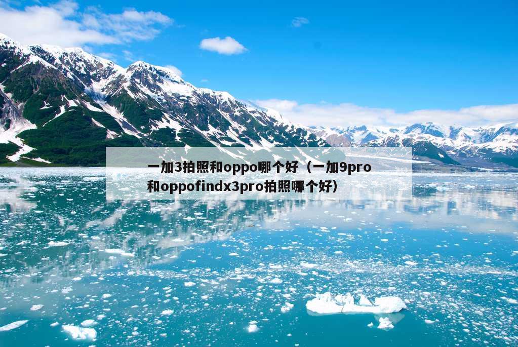 一加3拍照和oppo哪个好（一加9pro和oppofindx3pro拍照哪个好）