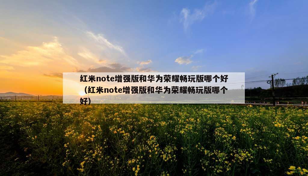 红米note增强版和华为荣耀畅玩版哪个好（红米note增强版和华为荣耀畅玩版哪个好）