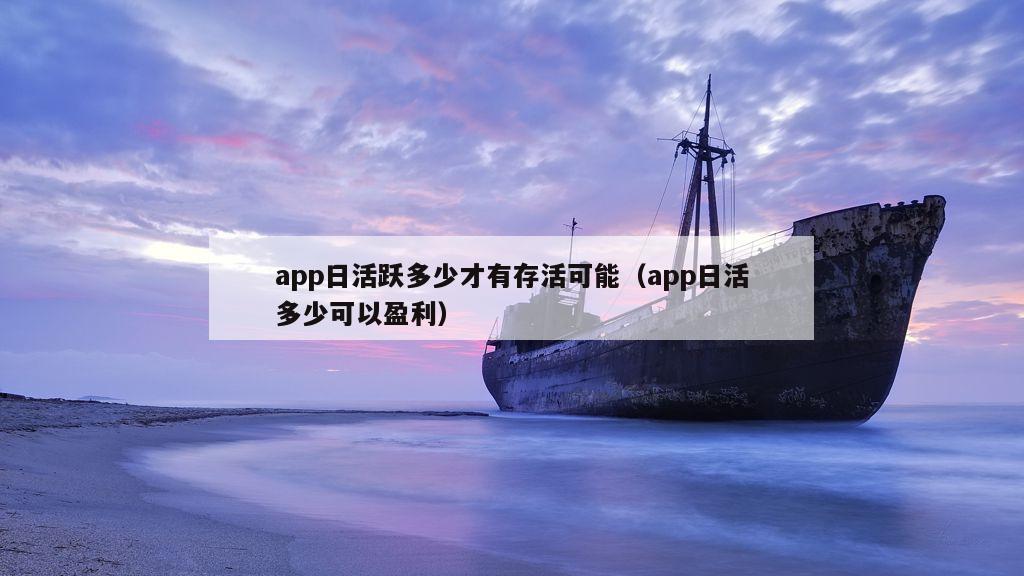 app日活跃多少才有存活可能（app日活多少可以盈利）