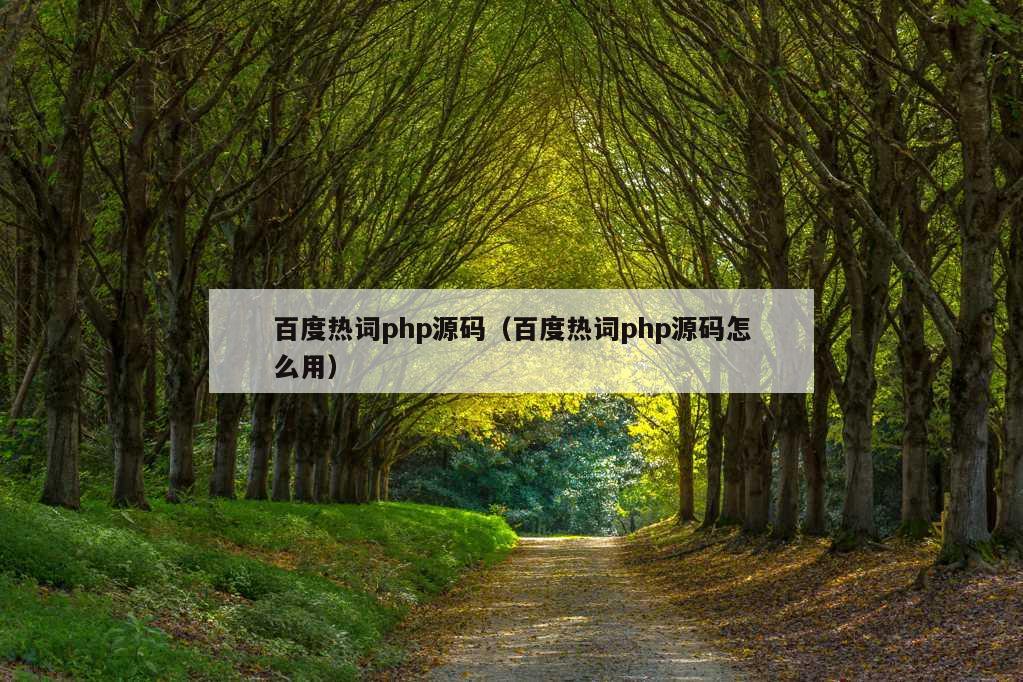 百度热词php源码（百度热词php源码怎么用）