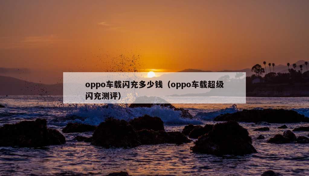 oppo车载闪充多少钱（oppo车载超级闪充测评）