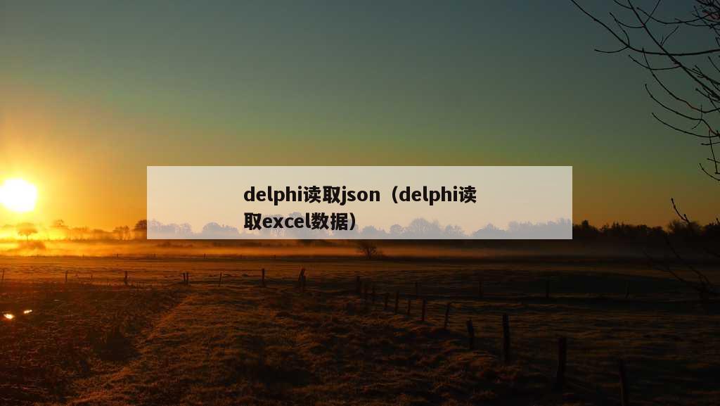 delphi读取json（delphi读取excel数据）