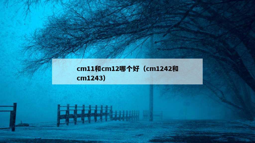 cm11和cm12哪个好（cm1242和cm1243）