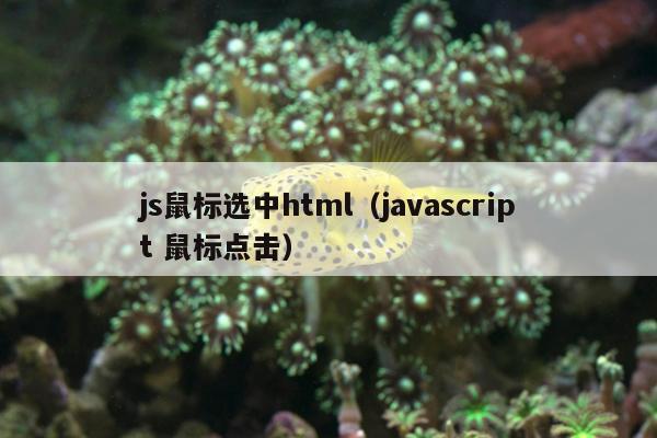 js鼠标选中html（javascript 鼠标点击）