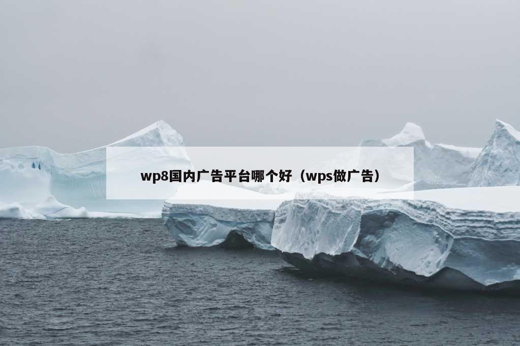 wp8国内广告平台哪个好（wps做广告）