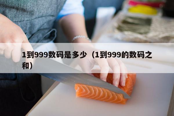 1到999数码是多少（1到999的数码之和）