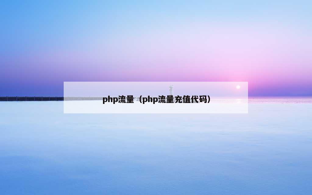 php流量（php流量充值代码）