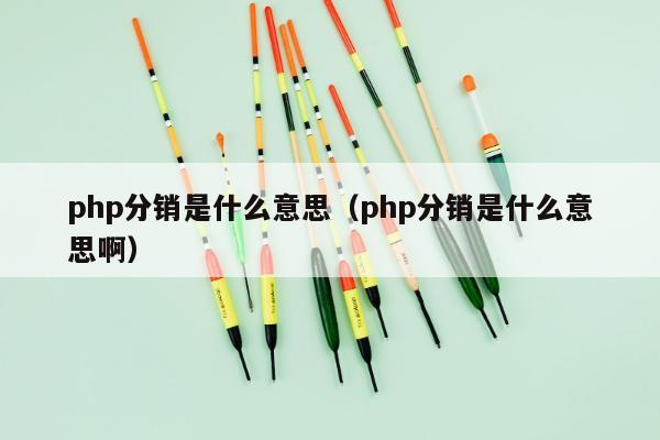 php分销是什么意思（php分销是什么意思啊）