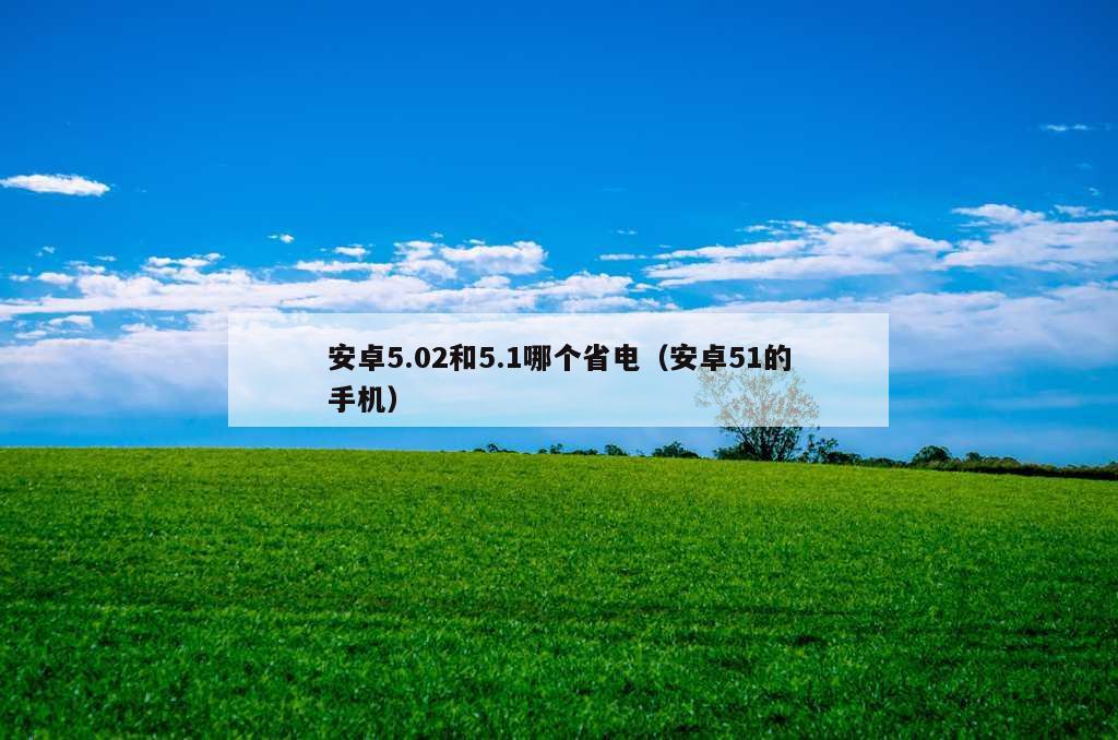 安卓5.02和5.1哪个省电（安卓51的手机）