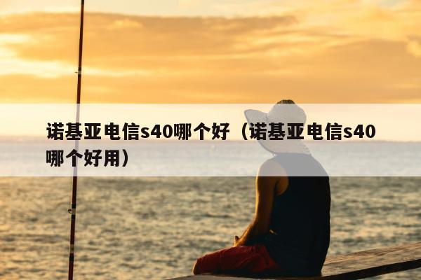 诺基亚电信s40哪个好（诺基亚电信s40哪个好用）