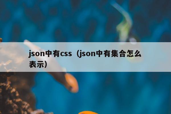 json中有css（json中有集合怎么表示）