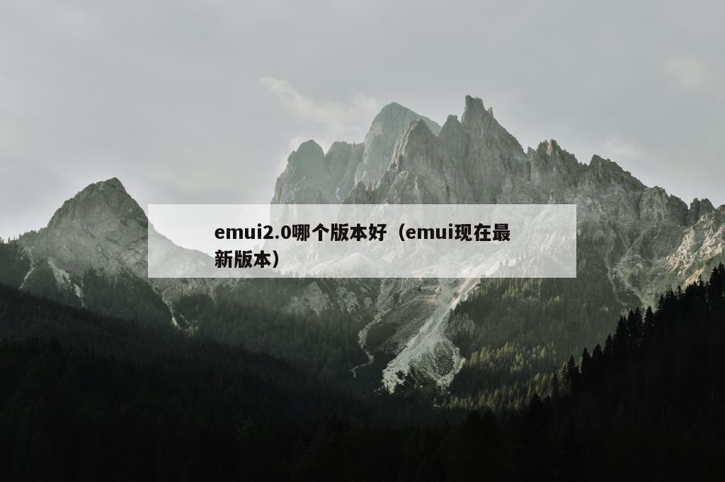 emui2.0哪个版本好（emui现在最新版本）