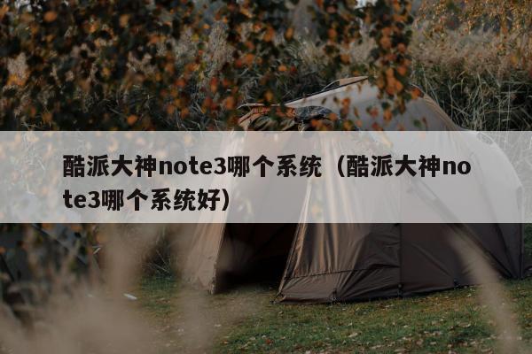 酷派大神note3哪个系统（酷派大神note3哪个系统好）