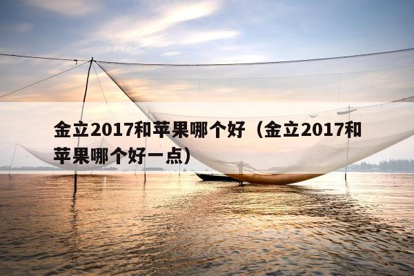 金立2017和苹果哪个好（金立2017和苹果哪个好一点）