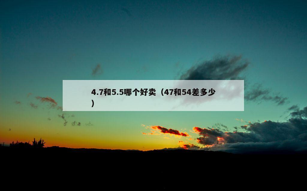 4.7和5.5哪个好卖（47和54差多少）