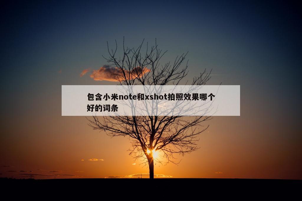 包含小米note和xshot拍照效果哪个好的词条