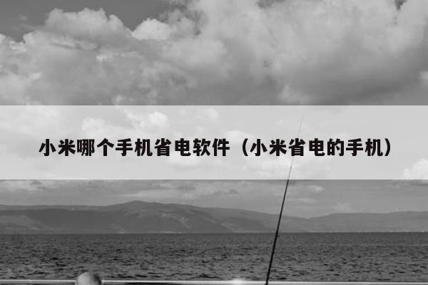 小米哪个手机省电软件（小米省电的手机）