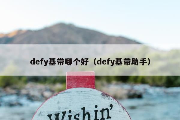 defy基带哪个好（defy基带助手）