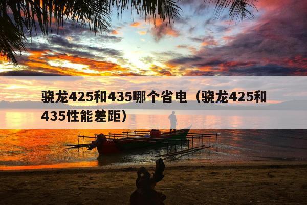 骁龙425和435哪个省电（骁龙425和435性能差距）