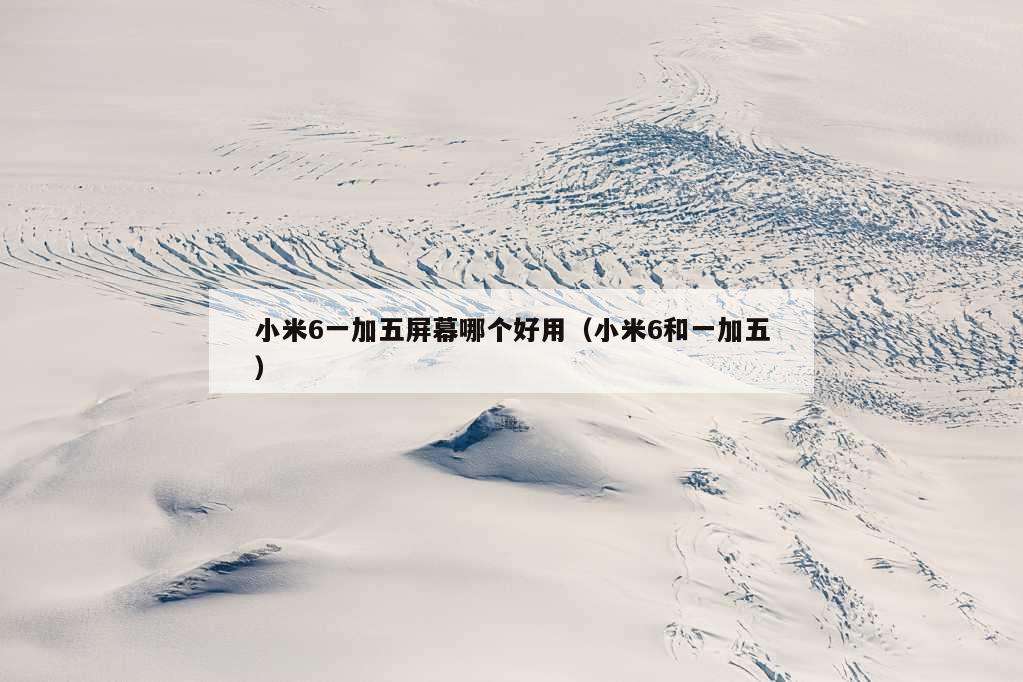 小米6一加五屏幕哪个好用（小米6和一加五）