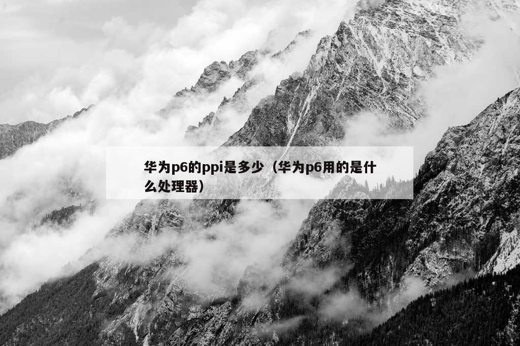 华为p6的ppi是多少（华为p6用的是什么处理器）