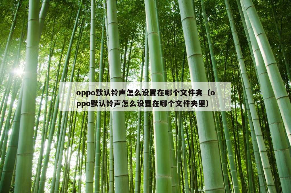 oppo默认铃声怎么设置在哪个文件夹（oppo默认铃声怎么设置在哪个文件夹里）