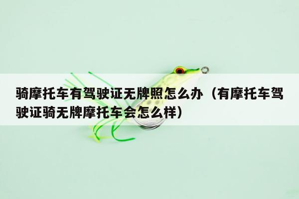 骑摩托车有驾驶证无牌照怎么办（有摩托车驾驶证骑无牌摩托车会怎么样）