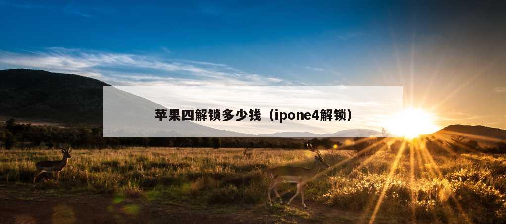 苹果四解锁多少钱（ipone4解锁）