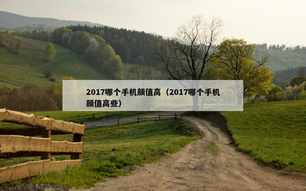 2017哪个手机颜值高（2017哪个手机颜值高些）