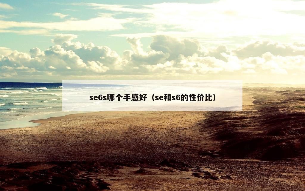 se6s哪个手感好（se和s6的性价比）