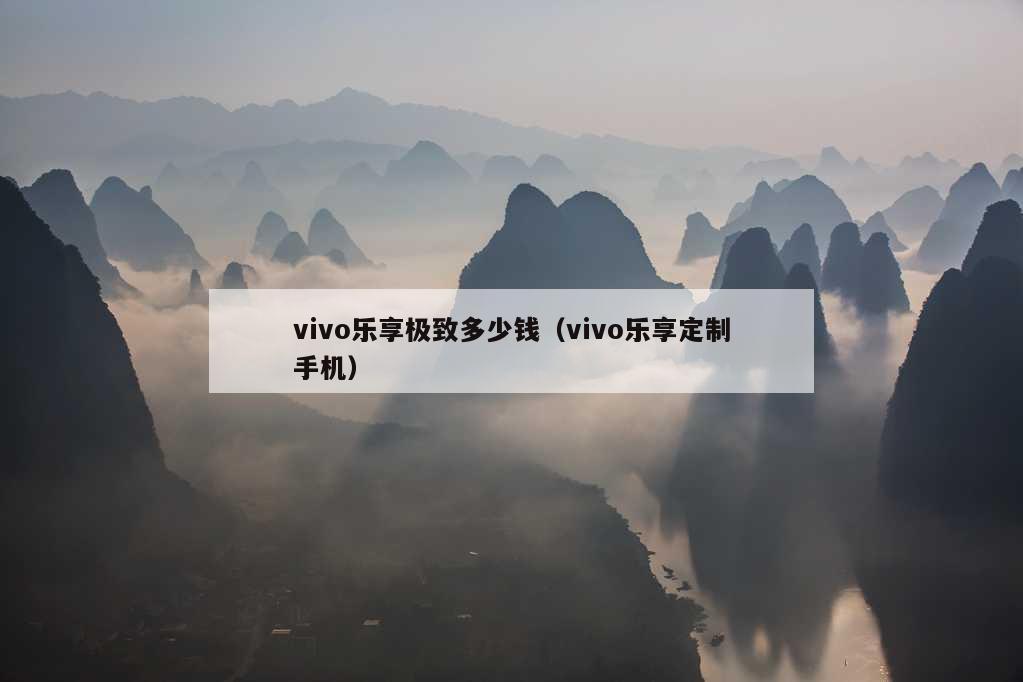 vivo乐享极致多少钱（vivo乐享定制手机）