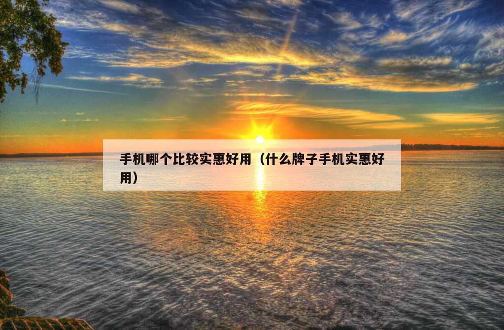 手机哪个比较实惠好用（什么牌子手机实惠好用）