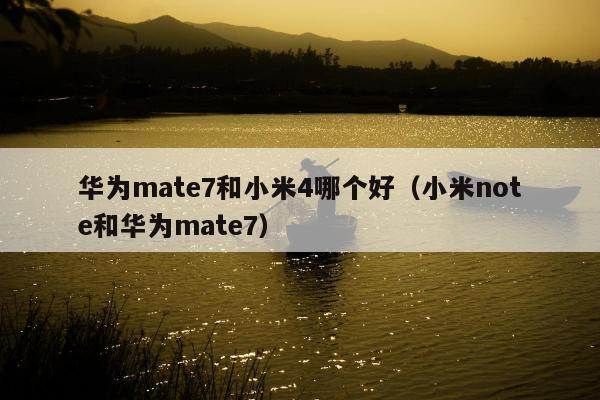 华为mate7和小米4哪个好（小米note和华为mate7）