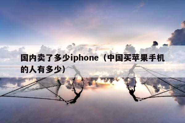 国内卖了多少iphone（中国买苹果手机的人有多少）