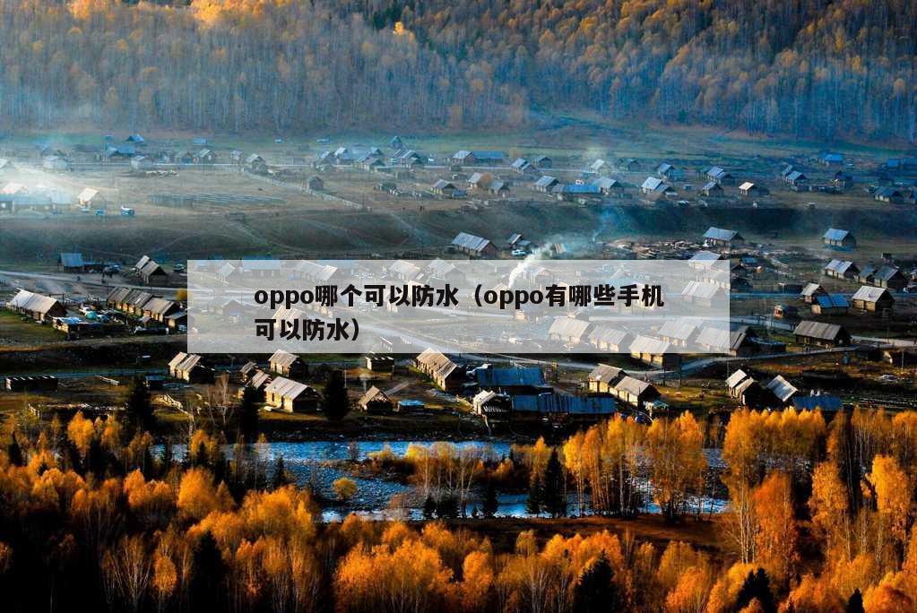 oppo哪个可以防水（oppo有哪些手机可以防水）