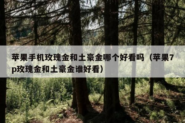 苹果手机玫瑰金和土豪金哪个好看吗（苹果7p玫瑰金和土豪金谁好看）