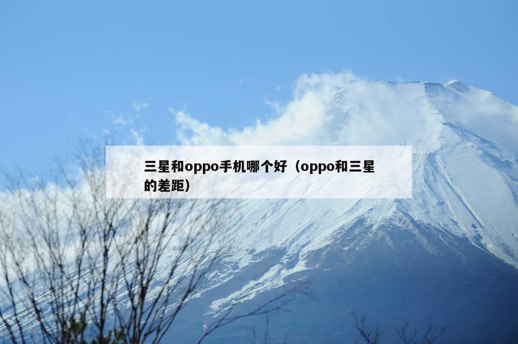 三星和oppo手机哪个好（oppo和三星的差距）