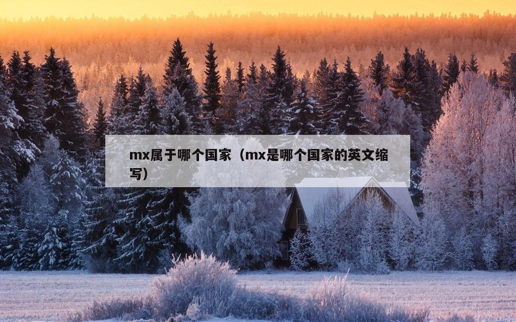 mx属于哪个国家（mx是哪个国家的英文缩写）