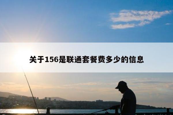 关于156是联通套餐费多少的信息