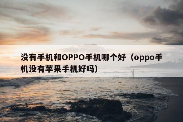 没有手机和OPPO手机哪个好（oppo手机没有苹果手机好吗）