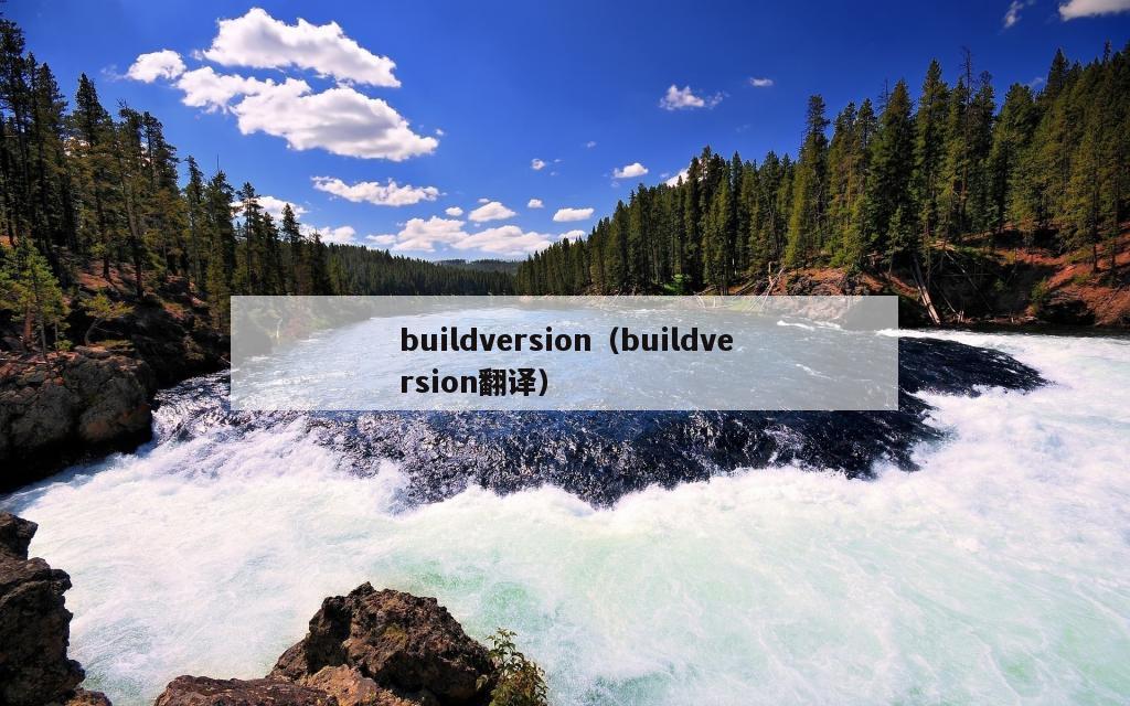 buildversion（buildversion翻译）