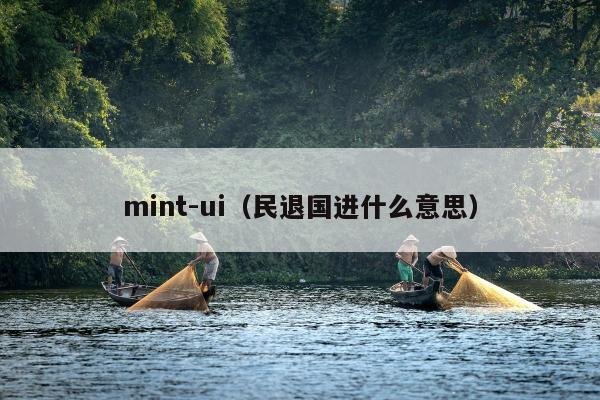 mint-ui（民退国进什么意思）