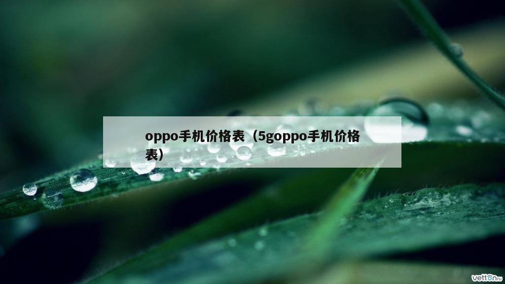 oppo手机价格表（5goppo手机价格表）