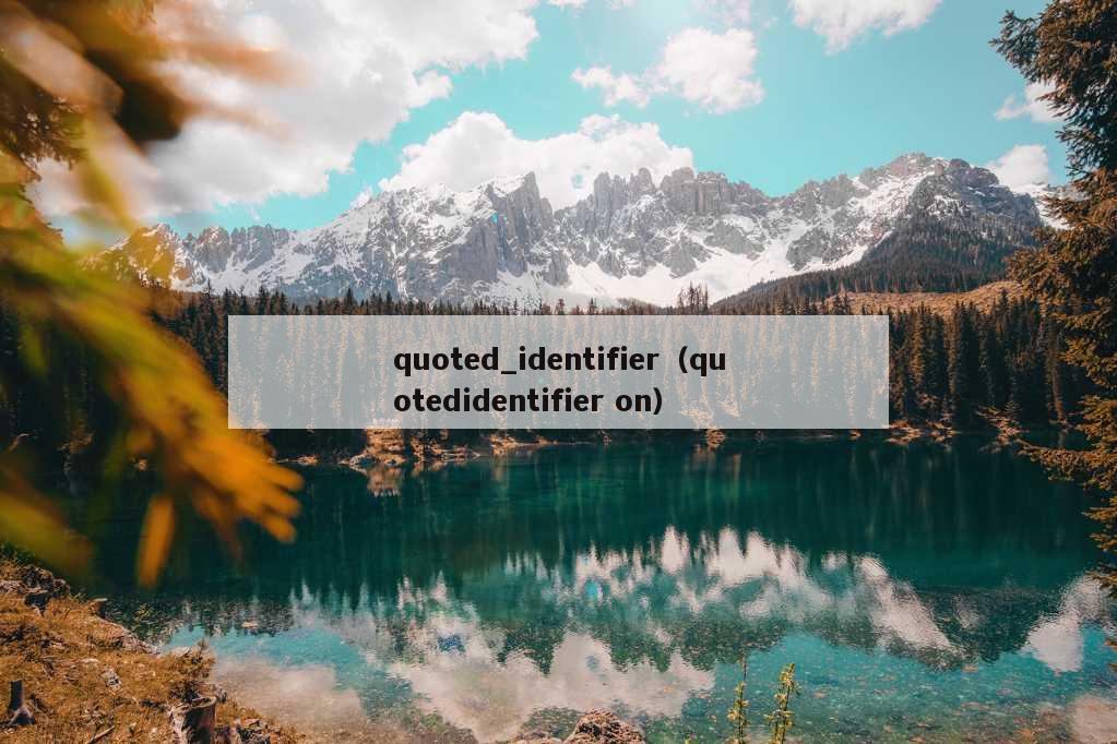 quoted_identifier（quotedidentifier on）