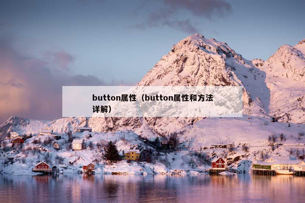 button属性（button属性和方法详解）