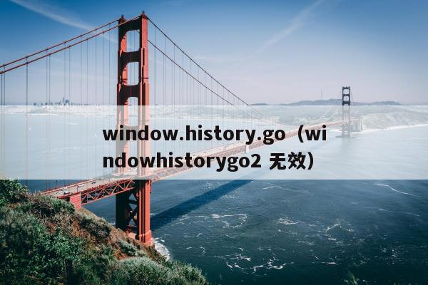 window.history.go（windowhistorygo2 无效）