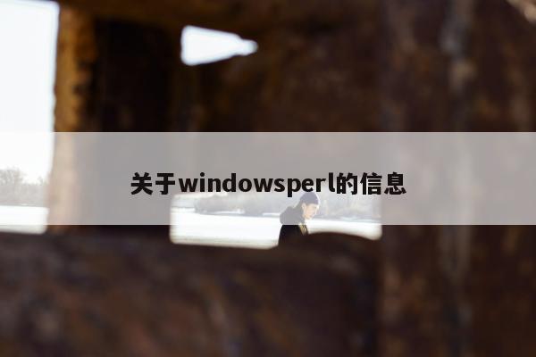 关于windowsperl的信息