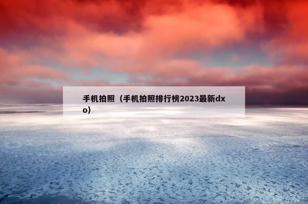 手机拍照（手机拍照排行榜2023最新dxo）