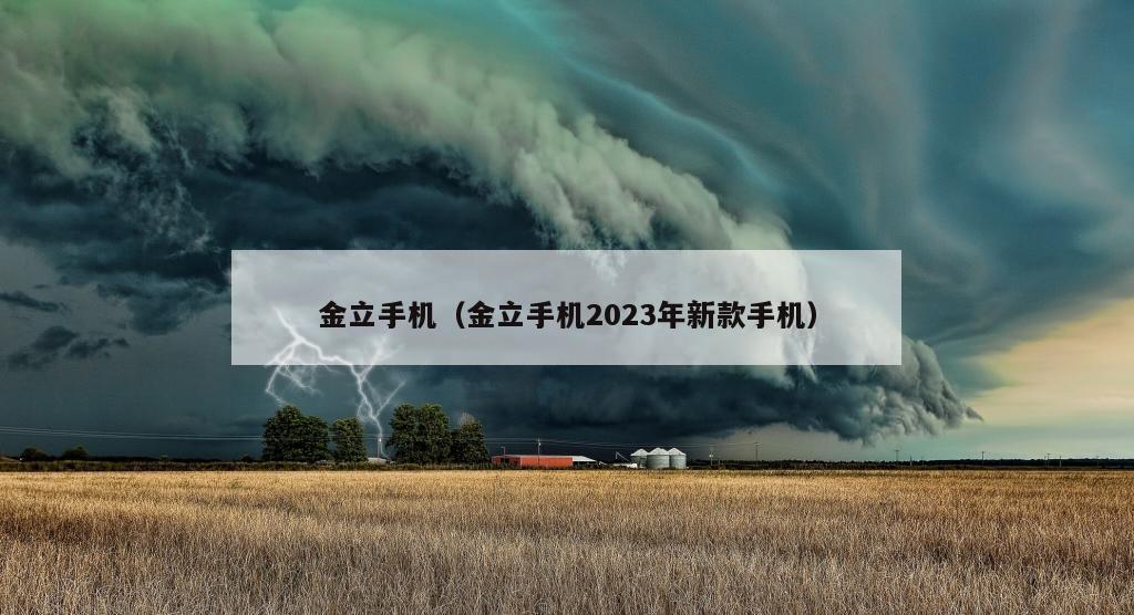 金立手机（金立手机2023年新款手机）