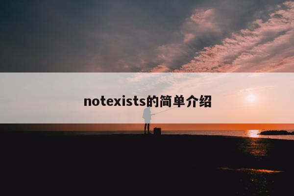 notexists的简单介绍